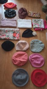 Selection of womens hats and scarfs