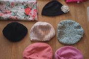 Selection of womens hats and scarfs