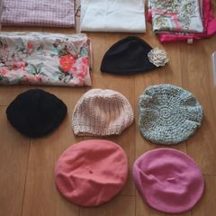 Selection of womens hats and scarfs