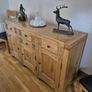 Solid Oak Dinning Room Table,Chairs and matching Sideboard Image 5