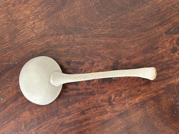Antique Ironstone Pottery Serving Ladle