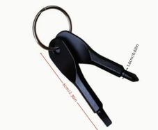 Compact Waterproof Metal Screwdriver Black Set, new.