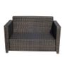 (FREE SHIPPING) Wicker 2 Seater Rattan Sofa Outdoor Garden Wicker Weave Furniture Patio 2-Seater Double Couch Loveseat Brown Image 3