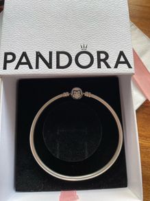 Pandora bangle bracelet with pave star clip