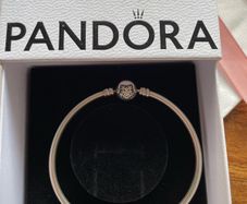 Pandora bangle bracelet with pave star clip