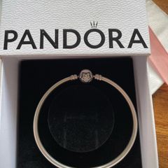 Pandora bangle bracelet with pave star clip