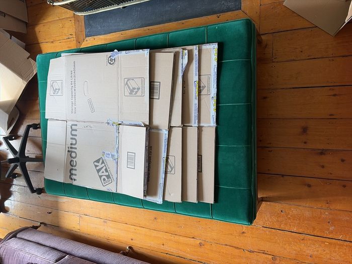 cardboard boxes