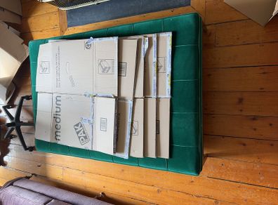 cardboard boxes