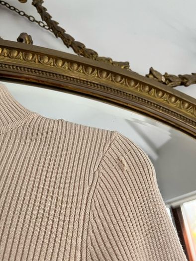 Kangol x H&M Cream Ribbed Knit Turtle Neck Sweater XS