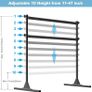 Ballet Barre Freestanding, Portable Ballet Bar 10 Height Adjustable Stretching Dance Bar with Non-Slip Rubber Pads for Girls Kids Adults Home Workout Fitness Yoga Image 2