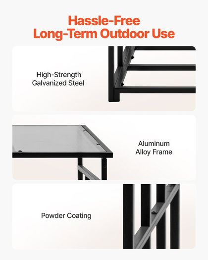 Outdoor Firewood Rack with Roof 143cm