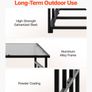 Outdoor Firewood Rack with Roof 143cm Image 3