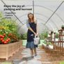 6 x 3 x 2 m Polytunnel Greenhouse, Walk-in Polytunnel Tent with Metal Frame, Zippered Door, and 8 Windows for Garden and Image 3