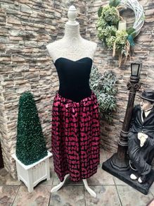 vintage 80s strapless prom dress