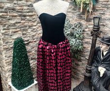 vintage 80s strapless prom dress