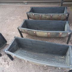 whiskey barrel planters