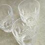 Rare find Waterford Colleen Tumblers: Vintage Cut Crystal Whiskey Narrow Glasses, 9 cm 3 in total each is 40.00 euro. Image 4