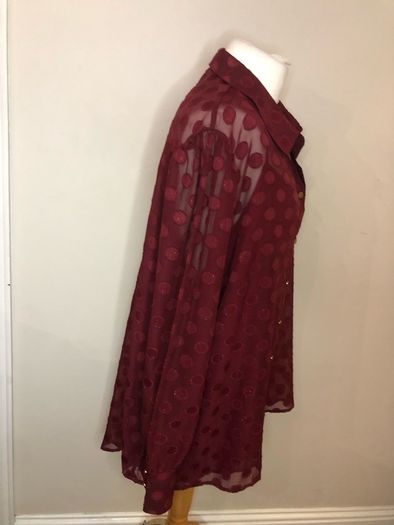 Wallis wine chiffon blouse & cami top (size 28)