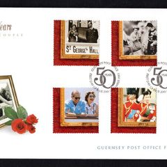 1997 Guernsey Golden Wedding of Queen Elizabeth II and Prince Philip Commemorative Stamps First Day Cover (FDC)