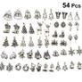 Christmas Tree Mixed Charm Silver Holiday Pendant DIY for Bracelet Necklace Jewelry Making Crafting 54pcs (FREE POSTAGE) Image 2