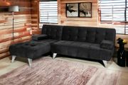 New black corner sofa bed 198cms