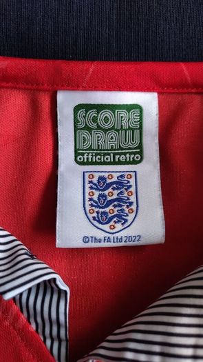 England football Score draw 1990 away shirt
