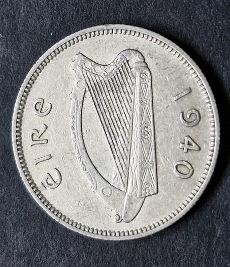 Ireland 1940 shilling silver coin