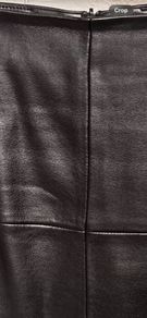 Black faux leather skirt