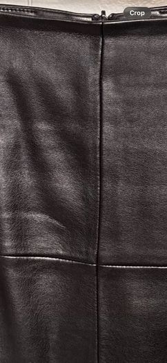 Black faux leather skirt