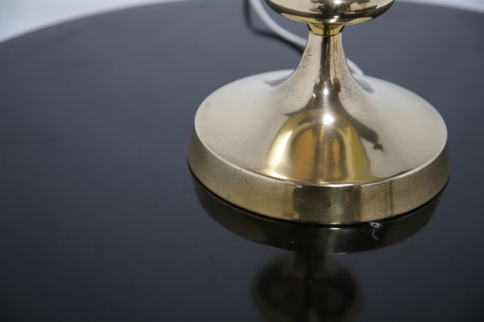 Vintage Pair of Swedish Brass Table Lamps, 1960s.