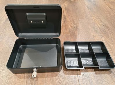 Brand new 10" Steel cash box with a coin tray