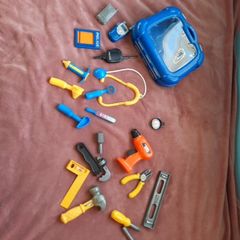 Children play tool kit toys