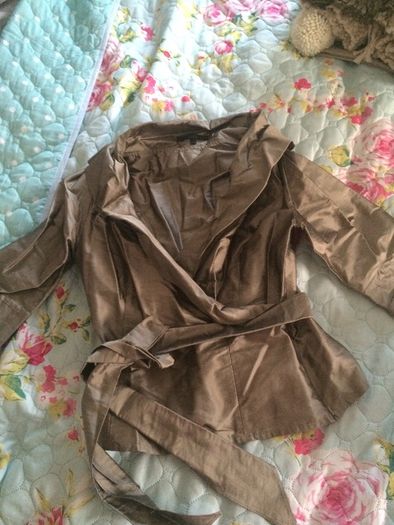 Coast 2 piece olive pencil skirt and Silk wrap