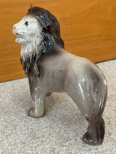 Antique Ceramic Lion Figurine