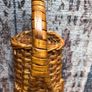 Vintage Boho Wicker Wine Pouring Cradle Basket French Table Serving Caddy Image 6