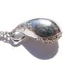 Vintage Sterling Silver 925 Tear Drop Pendant and chain  length 15,5" - 5,25g Image 8
