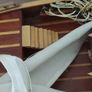 Large Timber  crafted model of the Cutty Sark, A speedy Clipper Sailboat that transported TEA in the late 19thy century Image 9