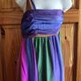 South Ladies Multicoloured Silk one shoulder dress size 12 includes postage Image 2