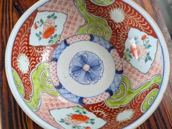 Antique Japanese Imari Porcelain Bowl , 19th C Meiji , Kyoto Provenance