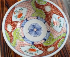 Antique Japanese Imari Porcelain Bowl , 19th C Meiji , Kyoto Provenance
