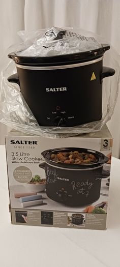Salter Slow Cooker 3.5 litre with a chalkboard finish