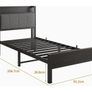 Single Bed Frame with Storage Headboard Image 8