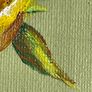 Mini Art - Original Yellow Rose on Canvas Image 3