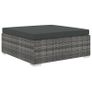 6 Piece Garden Lounge Set with Cushions Poly Rattan Grey Image 6