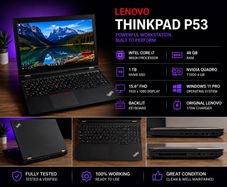 Lenovo Thinkpad P53 | I7 9850h | 48gb Ram | 1tb Nvme Ssd | Quadro T1000 | Fhd