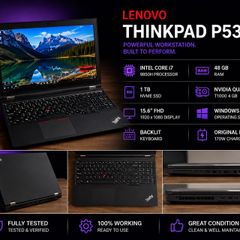 Lenovo Thinkpad P53 | I7 9850h | 48gb Ram | 1tb Nvme Ssd | Quadro T1000 | Fhd