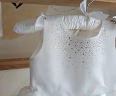 Dashing satin dress 4-6 years from Korea