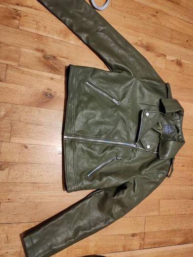 Leather look biker style jacket