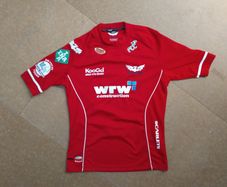 FREE POST LLanelli (M) Rugby Jersey Shirt Kooga Vintage Retro Red Wales Medium