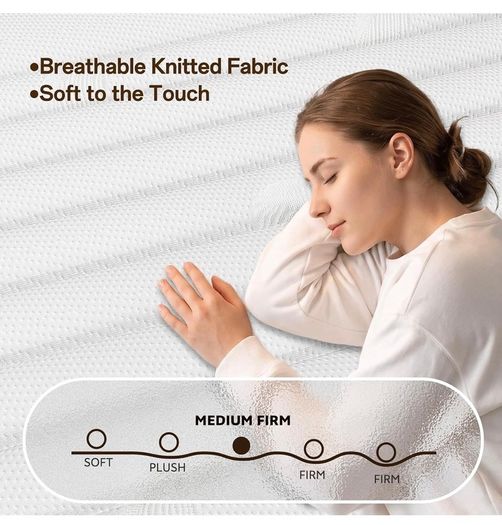 Extra Firm King Size Mattress 10 Inch, 7-Zone Hybrid Mattress with Memory Foam and Individually Pocket Spring, Features Motion Isolation & Back Pain Relief, Firm King Mattress 150x200x25cm